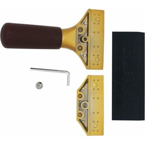 Raclette - Caoutchouc Silicone - 130x180 mm - Poignée Ergonomique Marron - Pour Installation Vinyle et Nettoyage Surfaces Lisses (1/4)