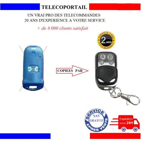 Télécommande copieuse universelle - Ducati Allducks 6203 - 4 canaux 433.92 MHz - Bleu - Très résistante (1/2)