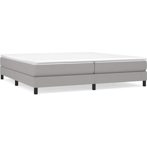 Maison Exclusive - Boxspringbettgestell Hellgrau 200x200 cm Stoff (1/5)