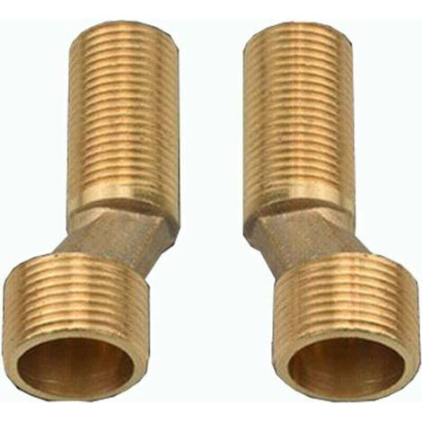 Raccord coudé pour robinet de douche et système d\'irrigation, réducteur d\'angle en laiton, bras pivotant réglable, raccord coudé 1/2" et 3/4", raccord coudé 2/2" et 3/4", doré (1/4)