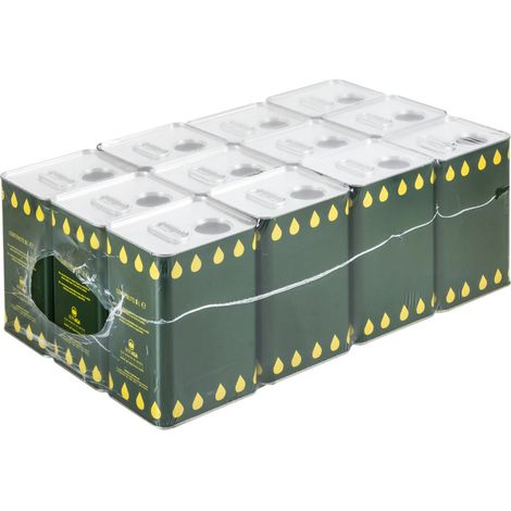 Offerta 12 pezzi Latta Rettangolare Lt 3 h 260mm per olio con tappo stagna tanica STI