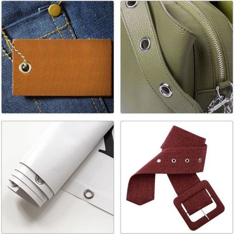 Kit doutils avec rivets 100 12 mm inclus Pour bâches, tissus, cuir, carton et affiches publicitaires (1/4)
