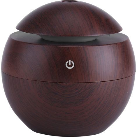 USB essentiel LED tactile arôme humidificateur à ultrasons diffuseur d'huile purificateur d'air marron (1/2)