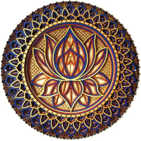 Décoration murale en métal, motif mandala, décoration murale ronde à suspendre (1/5)