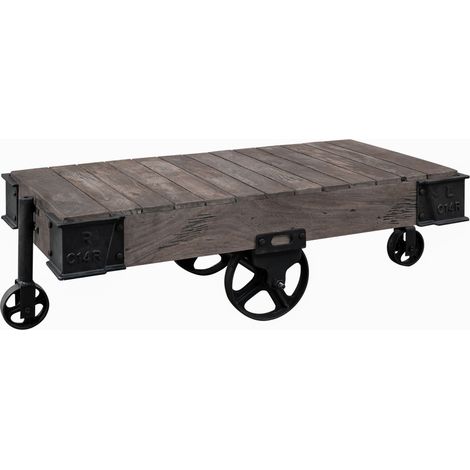 Couchtisch Mango 120x60x43 grau lackiert RAILWAY 260