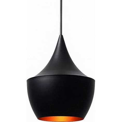 Suspension scandinave Helga – Aluminium noir – Abat-jour Ø240mm – Compatible ampoule E27 – Tension 220-240V AC (1/5)