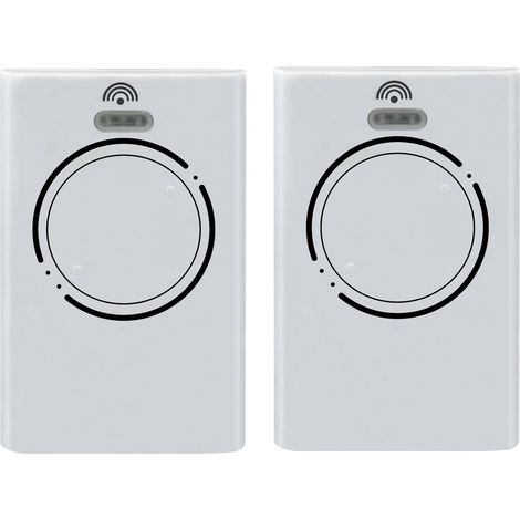 Télécommande - 2 Pièces - ABS Blanc - 868MHz 2 Canaux - Portail Garage - Compatible XT2 SLH