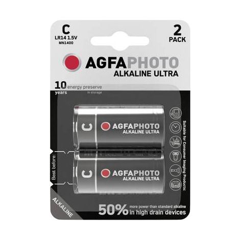 AgfaPhoto Ultra LR14 Pile LR14 (C) alcaline(s) 1.5 V 2 pc(s) (1/2)