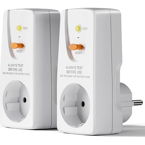 Fi-Leitungsschutzschalter-Steckdose – Schutz vor Leckströmen und Überspannung – 10-mA-Schutzkontakt – 230 V – 16 A – Geeignet für Haushaltsgeräte und Werkzeuge (1/5)