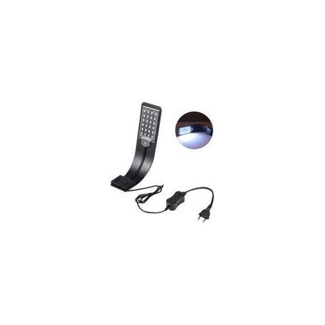 Rampe LED aquarium étanche 10W – Lumière blanche et bleue – 24 LED pour aquariums de 30-60 cm – Pince puissante pour fixatio (1/4)