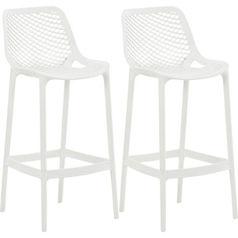 2er Set Outdoor Barhocker Air weiß