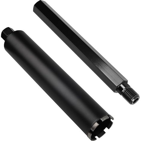 Couronne Diamant Ø 110mm 1¼" UNC, avec Rallonge de Couronne de Forage 400mm, Set de Carottage, pour le Carottage Dans le Béton, la Maçonnerie et la Pierre (1/5)