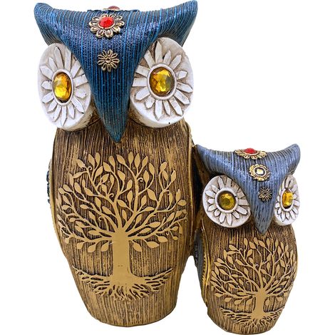 Signes Grimalt Figura Gufi 2U Gufi  Figura di gufo marrone - 17x14x8 cm