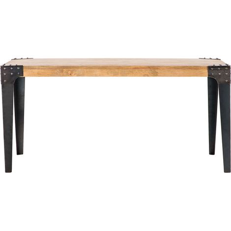 Industrieller Esstisch Stahl und Holz L160 MADISON