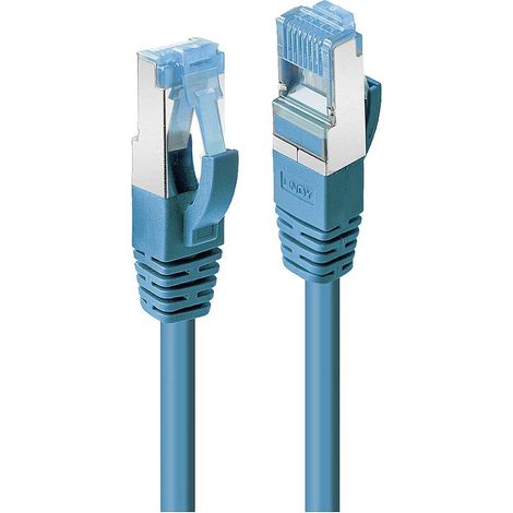 LINDY 47145 RJ45 Câble réseau, câble patch CAT 6a S/FTP 0.30 m bleu 1 pc(s) (1/4)