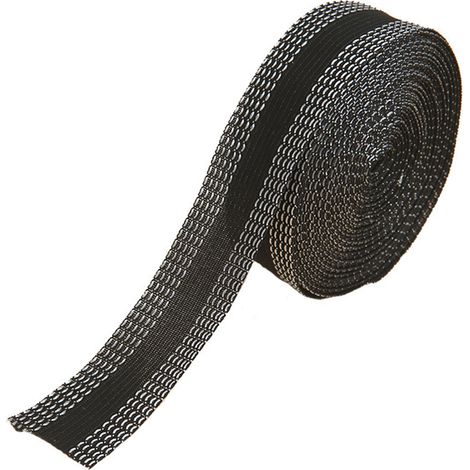 4 Stück 5 m Bügelsaumband – Selbstklebendes Band für einfaches Nähen – Band für Gardinen, Jeans, Stoffe – 2,5 cm breit (Schwarz)