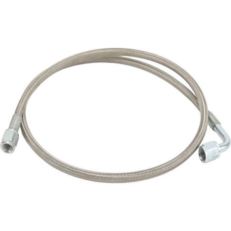 Ligne d'alimentation en huile Turbo 4AN, tuyau tressé en acier inoxydable à 90 degrés, 12 pouces. (1/4)
