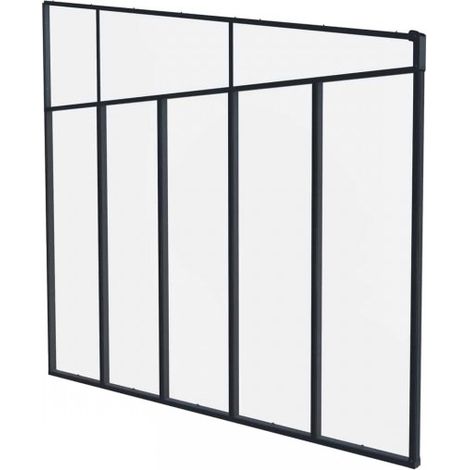 Patio Cover 4 Series Sidewall - Acrylic - L319 x W6.7 x H305 cm - Grey