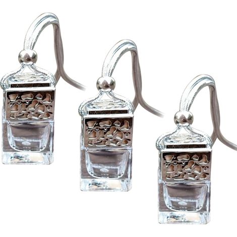 3 flacons vides en verre rechargeables pour parfum voiture suspendu, diffuseur d'arôme réutilisable (1/2)