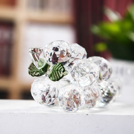 Ornement En Cristal - Décor Pour Armoire À Grille - Décoration De Mariage Et Récolte De Raisin - Blanc - 1 Pièce (1/5)