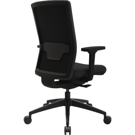 Bürodrehstuhl Synchr.-M.schwarz 450-570mm m.Lehnen Trgf.110kg TOPSTAR (1/3)