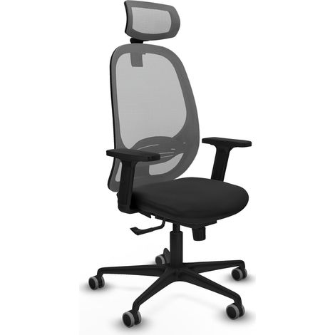 Chaise de bureau piqueras y crespo Cilanco noir mousse épaisse (1/2)