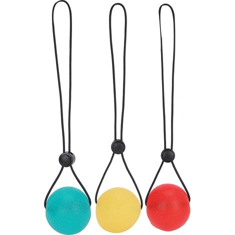3 Balles Anti-Stress pour la Rééducation de la Main et du Poignet - Entraînement de Force et Massage (Jaune 15°, Rouge 25°, Vert 35°) (1/5)