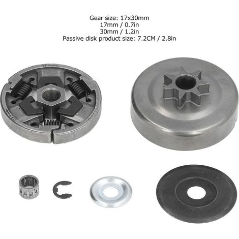 Ensemble de Pignon de Tambour d'embrayage, Kit de Roulement de Pignon de Tambour d'embrayage à 7 Dents Accessoires Améliorés pour Tronçonneuse pour Stihl MS261 MS271 MS291