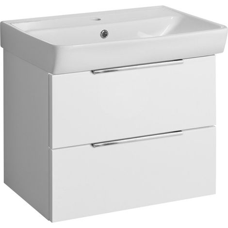 Meuble NEON avec lavabo 60x41,5 cm, blanc (1/4)