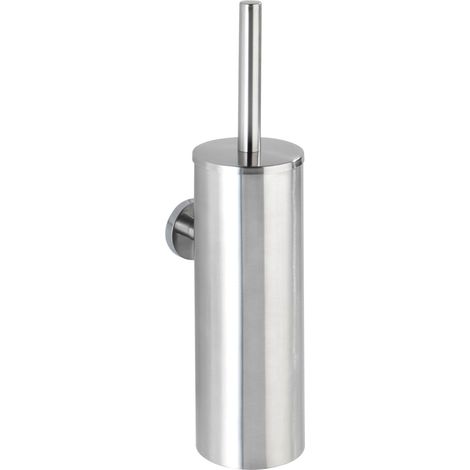 WENKO Brosse WC murale, design fermé, brosse WC noire, Bosio, acier inox, 9x40,5x13 cm, mat (1/3)