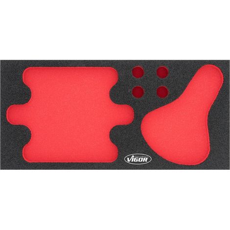 VIGOR Weichschaumeinlage, leer, V7267-L, (LxBxH) 393 x 282 x 35 mm (1/2)
