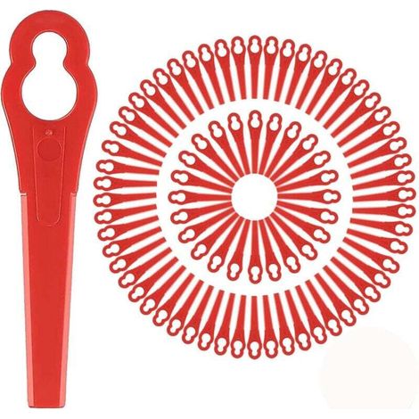 150 lames plastique de rechange - Compatibles FRT18A, FRT18A1, Art 46155, FRT20A1 - Couleur rouge - Lot économique et durable. (1/4)