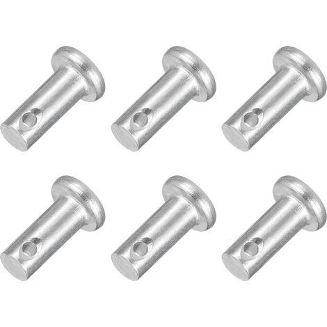 6pcs M5x12mm Goupilles à Trou Unique, Goupille de Verrouillage Acier Inoxydable 304, Goujons à Tête Plate de Chape pour Verrou Remorque Réparation Fixation Mécanique Équipement (1/5)