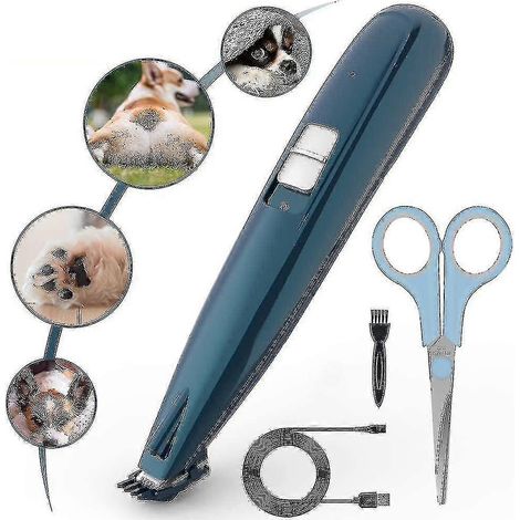 Tondeuse à poils pour animaux avec lumière LED, rechargeable par USB (1/3)