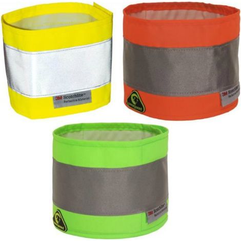Fascia alta visibilità in polistere con banda rifrangente riflettente 3M™ in 3 colori - Colore: Verde (1/2)