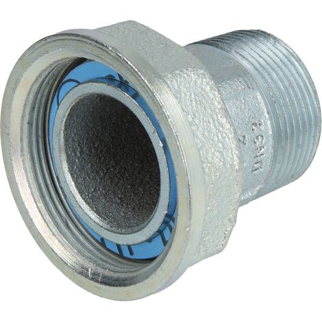Raccord pour compteur gaz droit 1 1/4’’ pour compteur gaz bitube galvanisé