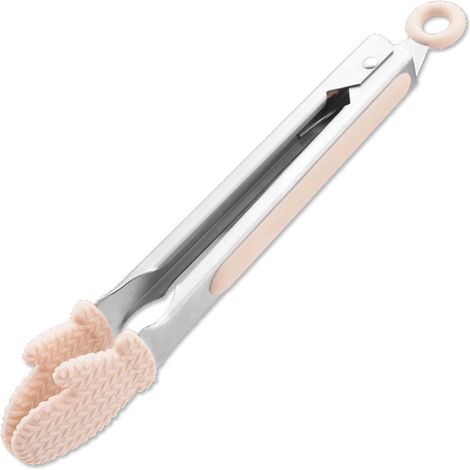 Pince à nourriture en silicone antidérapante forme de main 23 cm pour pain, barbecue (1/5)