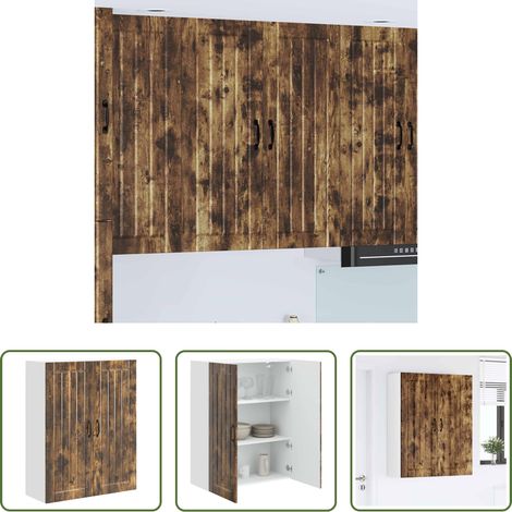 vidaXL Holzwerkstoff -  Küchenschrank Geräucherte Eiche 80 x 31 x 100 cm Holzwerkstoff (1/5)