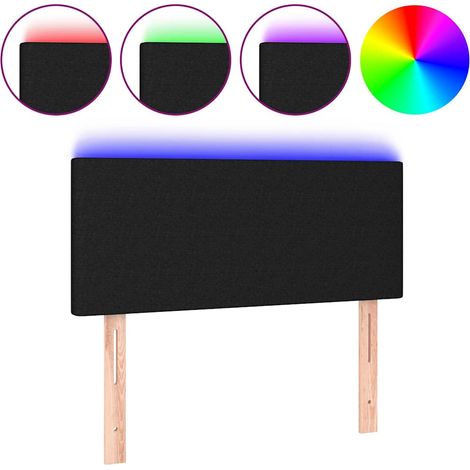 Maison Exclusive - LED Kopfteil Schwarz 100x5x78/88 cm Stoff (1/5)