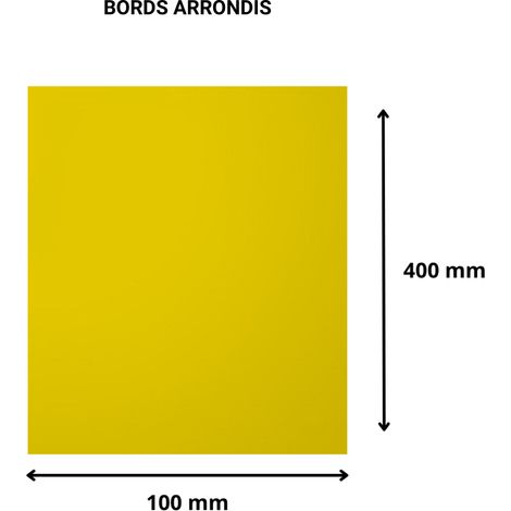 Plaque verre acrylique miroir or 3 mm - 10 x 40 cm (100 x 400 mm) - Verre synthétique - Bord arrondis - Plexiglass