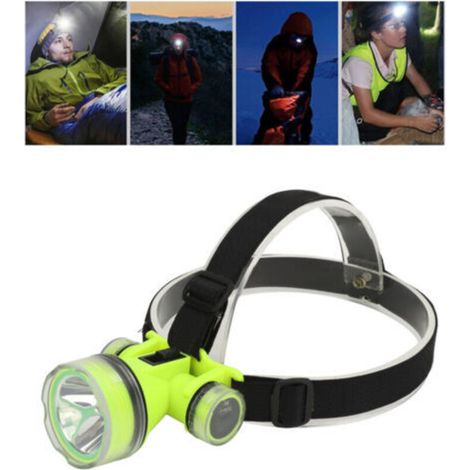 Lampe Frontale LED Rechargeable Lampe Frontale de Plongée pour Course à Pied en Plein Air Camping Pêche,DUBUNS (1/5)