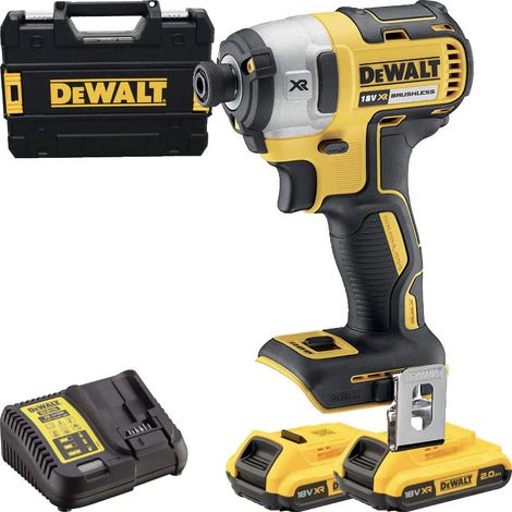 DeWALT DCF887D2 XR Cordless 18V Brushless Impact Driver With 2x2Ah Batts, Charger And Case