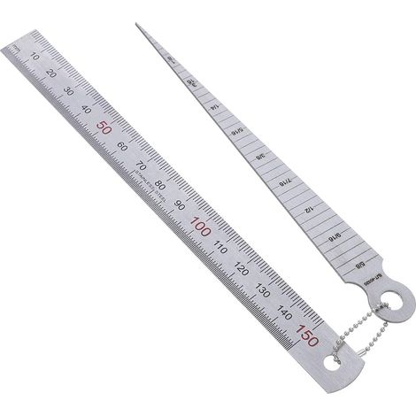 Règle ifundom de 15 cm en acier inoxydable, sans bavure et (1/5)