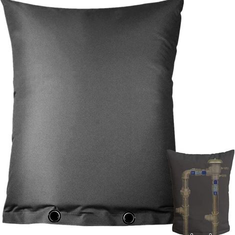 Housse isolante 5 couches en toile Oxford 600D noir pour robinet et tuyau, protection antigel robuste pour l'hiver extérieur (1/4)