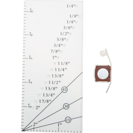 Règle de couture magnétique avec guide de couture, échelle transparente, précision élevée, durable et portable pour machine à coudre. (1/5)