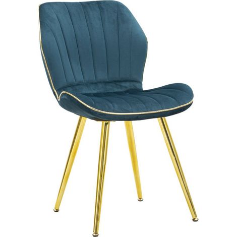 Sedia Paris Space ottanio e oro in velluto — set 2 pezzi