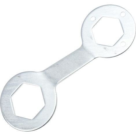 Clé à Molette pour Entretien Machine à Laver Facile à Transporter Double Tête en Acier Argenté Outil Manuel de Démontage de Écrou 36/38mm Couleur Aléatoire pour (1/4)