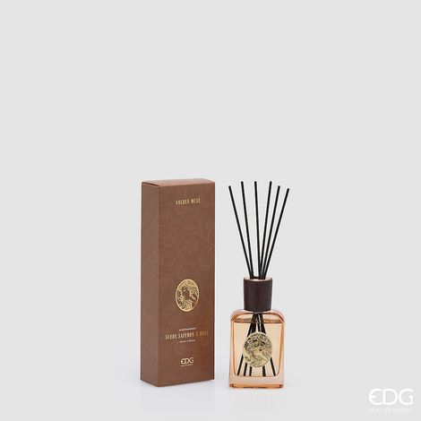 EDG Enzo De Gasperi Profumatore Ambiente Bottiglia Diva 120 ml Zafferano, Rosa, Patchouli– Diffusore Fragranza Design Elegante