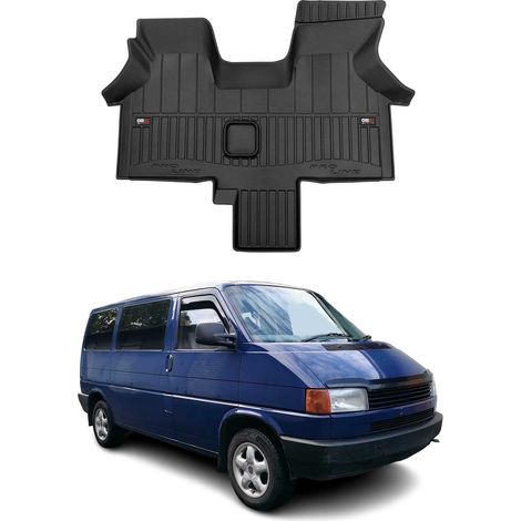OMAC Tapis de Sol en Caoutchouc Compatible avec VW Transporter T4 1990-2003 Noir Premium (1/5)
