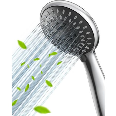 Handbrause mit 5 Strahlarten, Wassersparend, Anti-Kalk, einfache Installation (1/5)